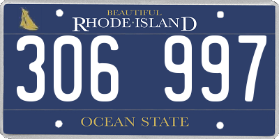 RI license plate 306997
