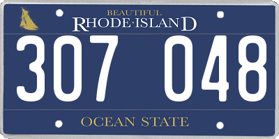 RI license plate 307048
