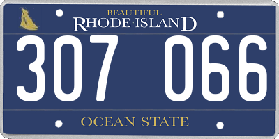 RI license plate 307066