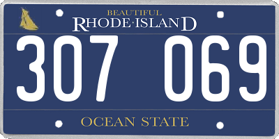 RI license plate 307069