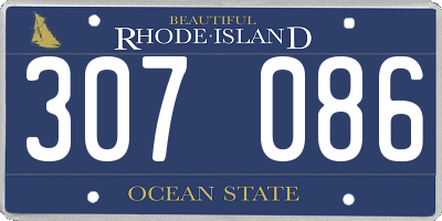 RI license plate 307086