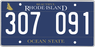 RI license plate 307091
