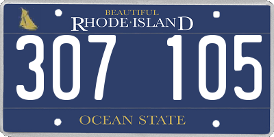 RI license plate 307105