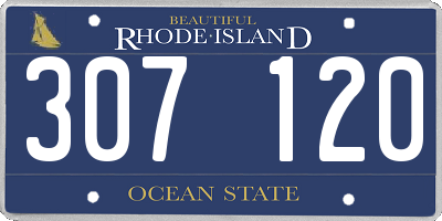 RI license plate 307120