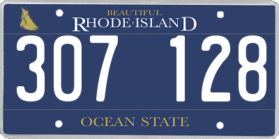 RI license plate 307128