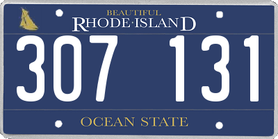 RI license plate 307131