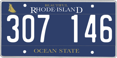 RI license plate 307146