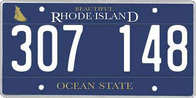 RI license plate 307148