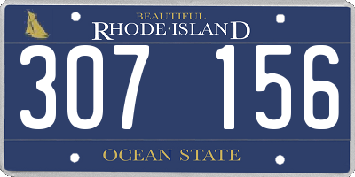 RI license plate 307156