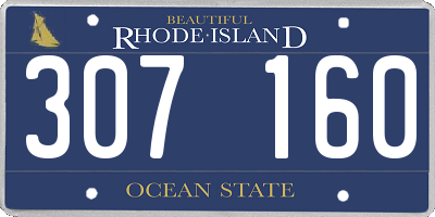 RI license plate 307160
