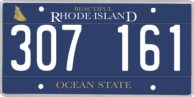 RI license plate 307161
