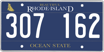 RI license plate 307162