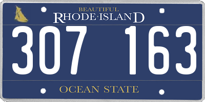 RI license plate 307163