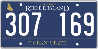 RI license plate 307169