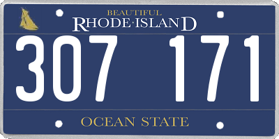 RI license plate 307171