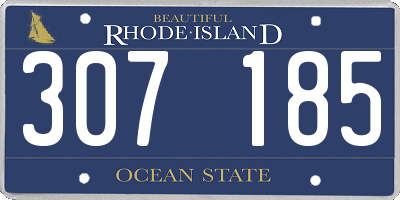 RI license plate 307185