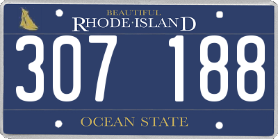 RI license plate 307188