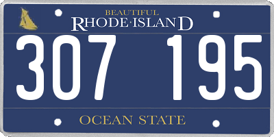 RI license plate 307195
