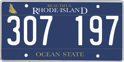 RI license plate 307197