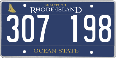 RI license plate 307198