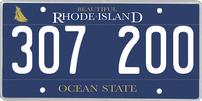 RI license plate 307200