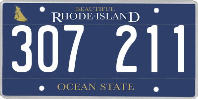 RI license plate 307211
