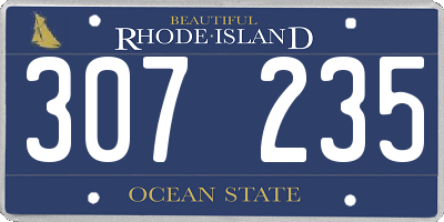 RI license plate 307235