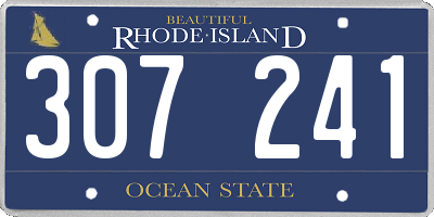 RI license plate 307241