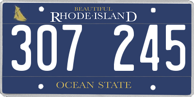 RI license plate 307245