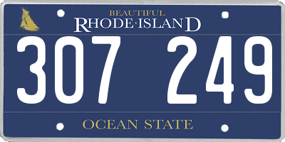 RI license plate 307249