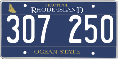 RI license plate 307250