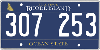 RI license plate 307253