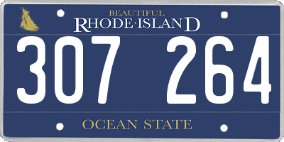 RI license plate 307264