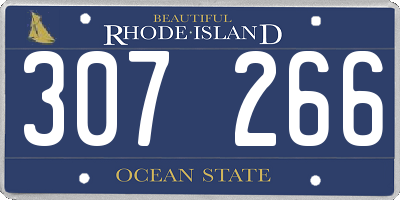 RI license plate 307266
