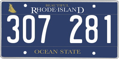 RI license plate 307281