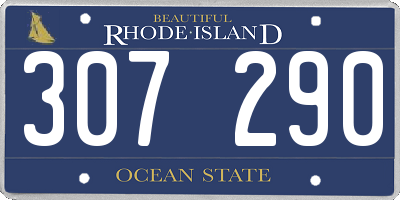 RI license plate 307290