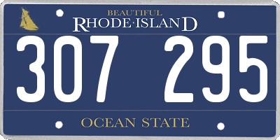 RI license plate 307295