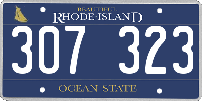RI license plate 307323