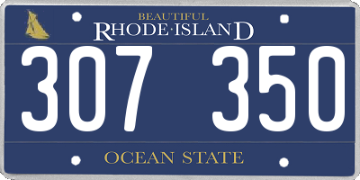 RI license plate 307350