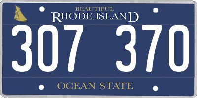 RI license plate 307370
