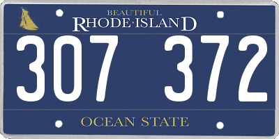 RI license plate 307372