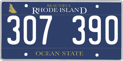 RI license plate 307390
