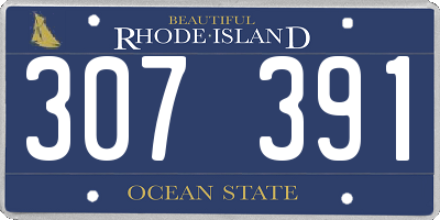RI license plate 307391