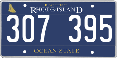 RI license plate 307395