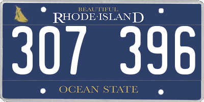RI license plate 307396