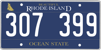 RI license plate 307399