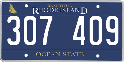 RI license plate 307409