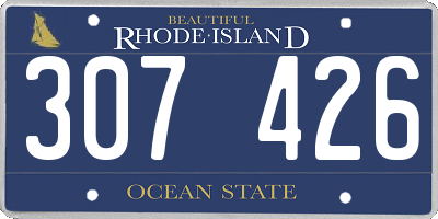 RI license plate 307426