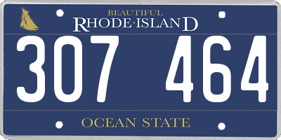 RI license plate 307464