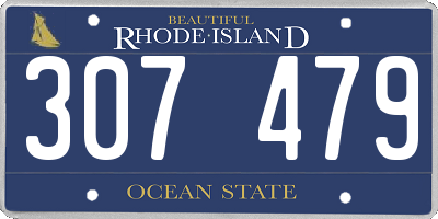 RI license plate 307479